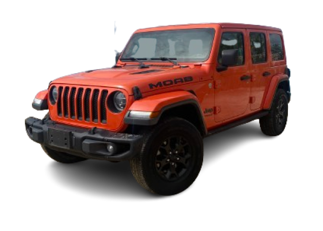 Elegant exterieur van de Jeep Wrangler, combineert luxe met off-road capaciteiten.
